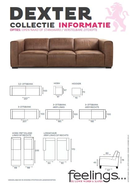 Dexter 3,5-zitsbank v.a. € 1.899,- ⋆ Feelings ⋆ Löwik ...