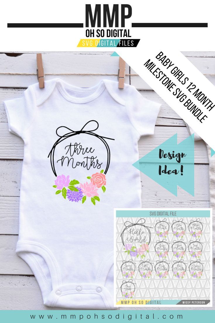 Download Flower Milestone SVG Baby Monthly Photo First Year ...