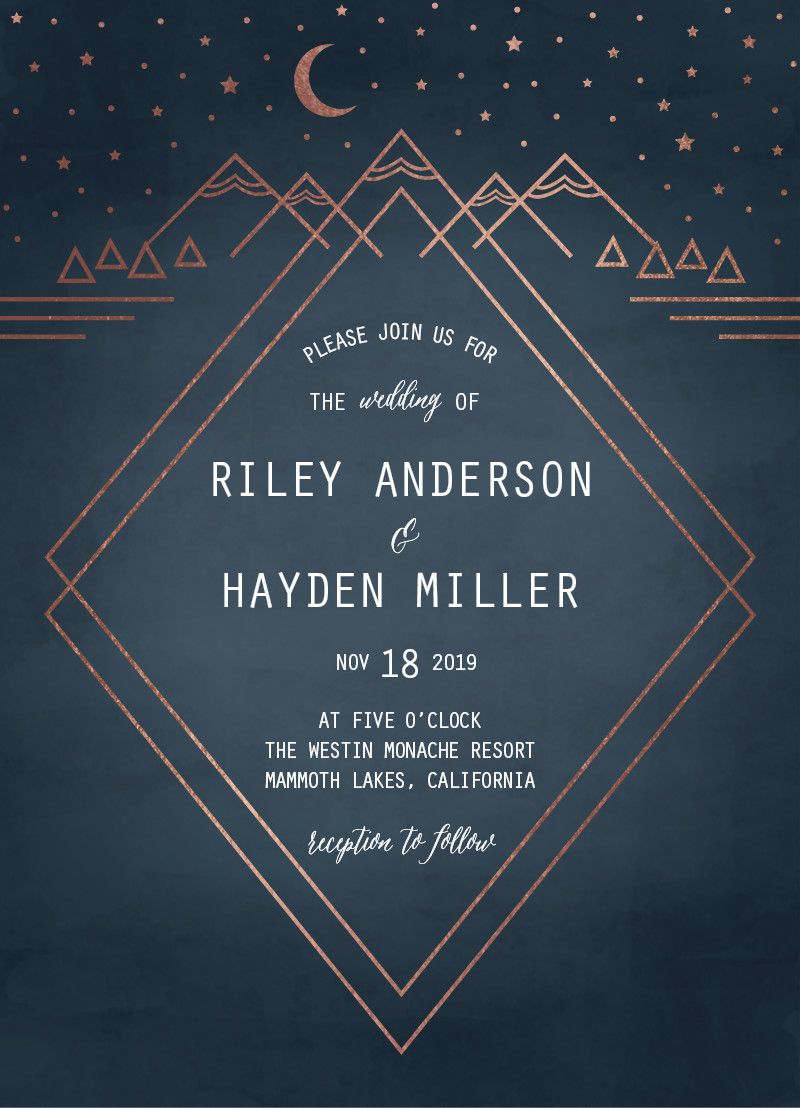 mountain wedding invitations minted