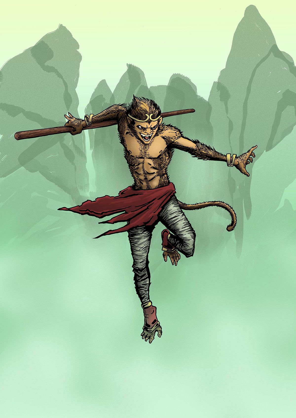 Monkey King on Behance Monkey king, Monkey, King
