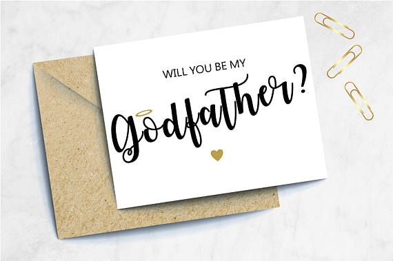 Printable Will You Be My Godfather Card Godfather Proposal | Etsy