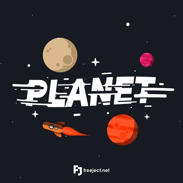 Free Download Galaxy Flat Design Photoshop Project - PSD File