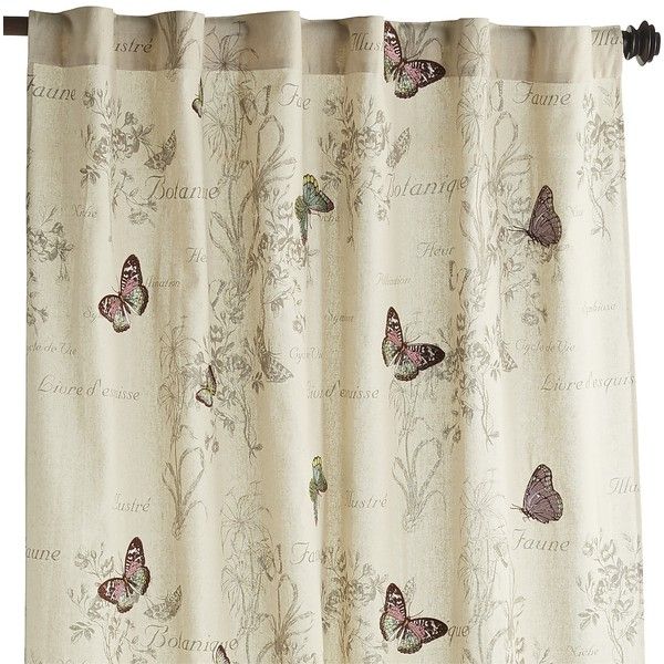 Pier 1 Imports Natural Botanica Curtain 54 Liked On Polyvore Featuring Home Decor Window Treatments Cur Curtains Patterns Diy Rods - Pier One Curtains 84 Inches Long