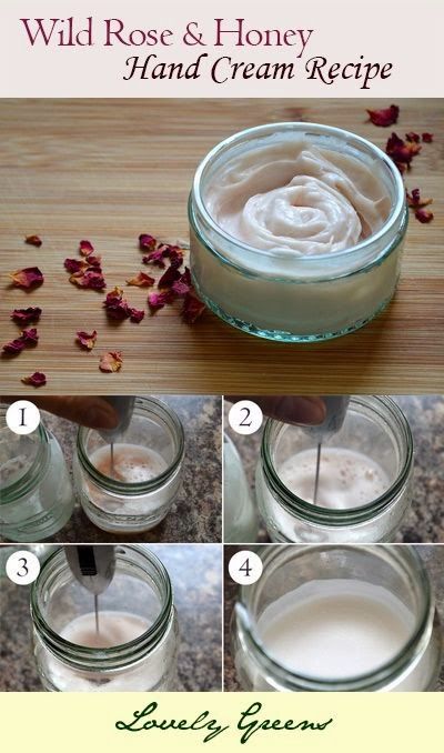 Rose Hand Cream Recipe with Honey and Rosewater