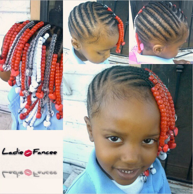 Nice kiddie hairstyle. Braids with beads. | Kid Hairstyles ...