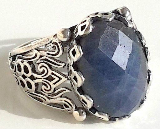 925 Sterling Silver Men S Ring With Totally Handmade Absolutely Real Sapphire Handmade Sterling Silver Mens Rings Rings For Men Cool Rings For Men