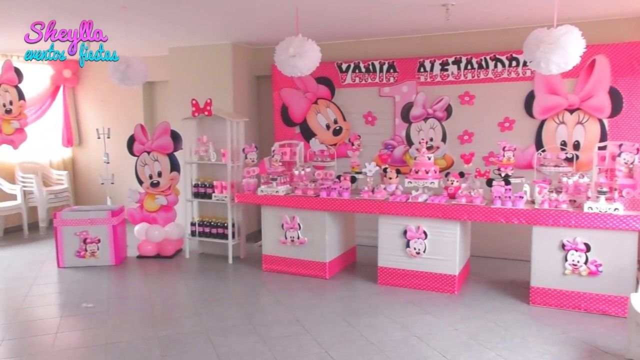 Minnie Bebe Minnie Baby Decoración Para Fiesta Infantil Mesa De Dulce Decoración De Fiestas Infantiles Decoracion Minnie Bebe Decoracion Minnie