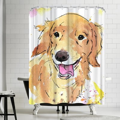East Urban Home Allison Izzie The Golden Retriever Shower Curtain