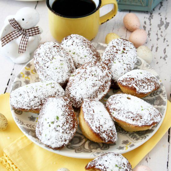 Is it a cake? Is it a cookie? Coconut Lime Madeleines are Is it a cake? Is it a cookie? Coconut Lime Madeleines are