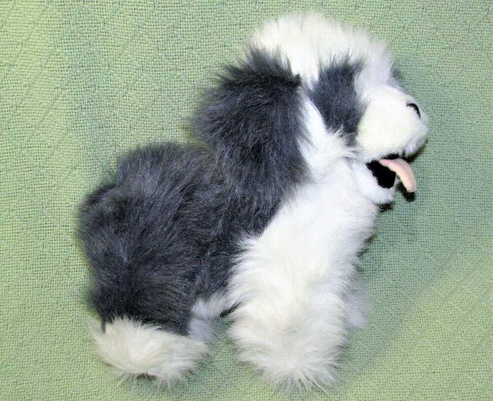 12 Mty Sheep Dog Plush Stuffed Platinum Plus Realistic Grey White