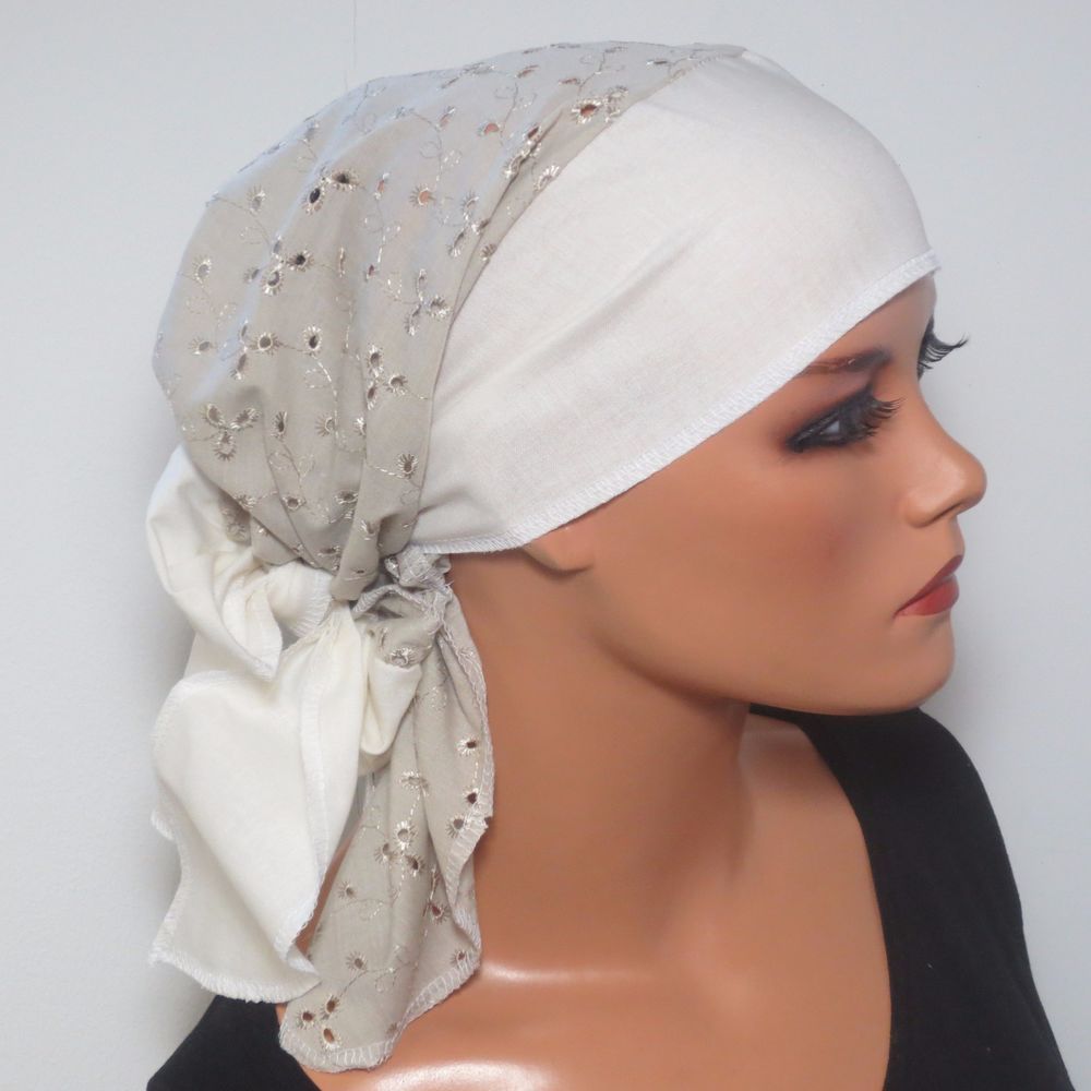 KOPFTUCH mega leicht luftig CHEMO BAUMWOLLE Cabriotuch TURBAN YOGA