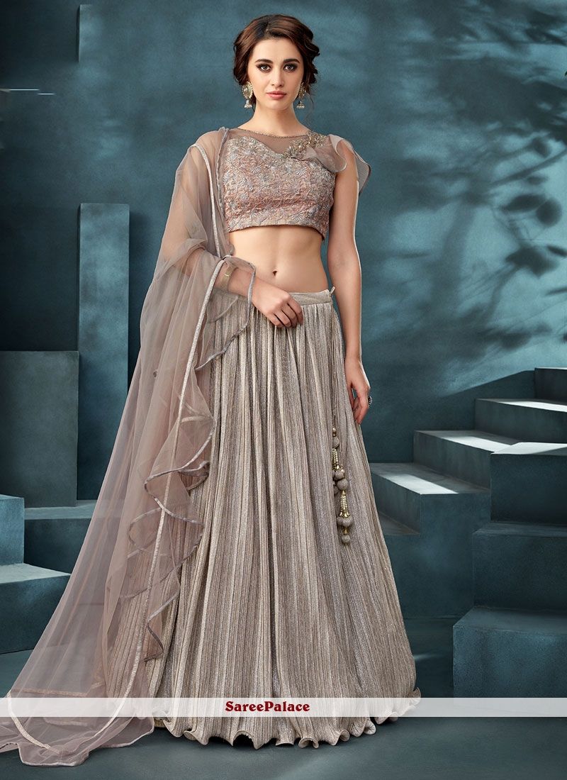 black and silver lehenga choli