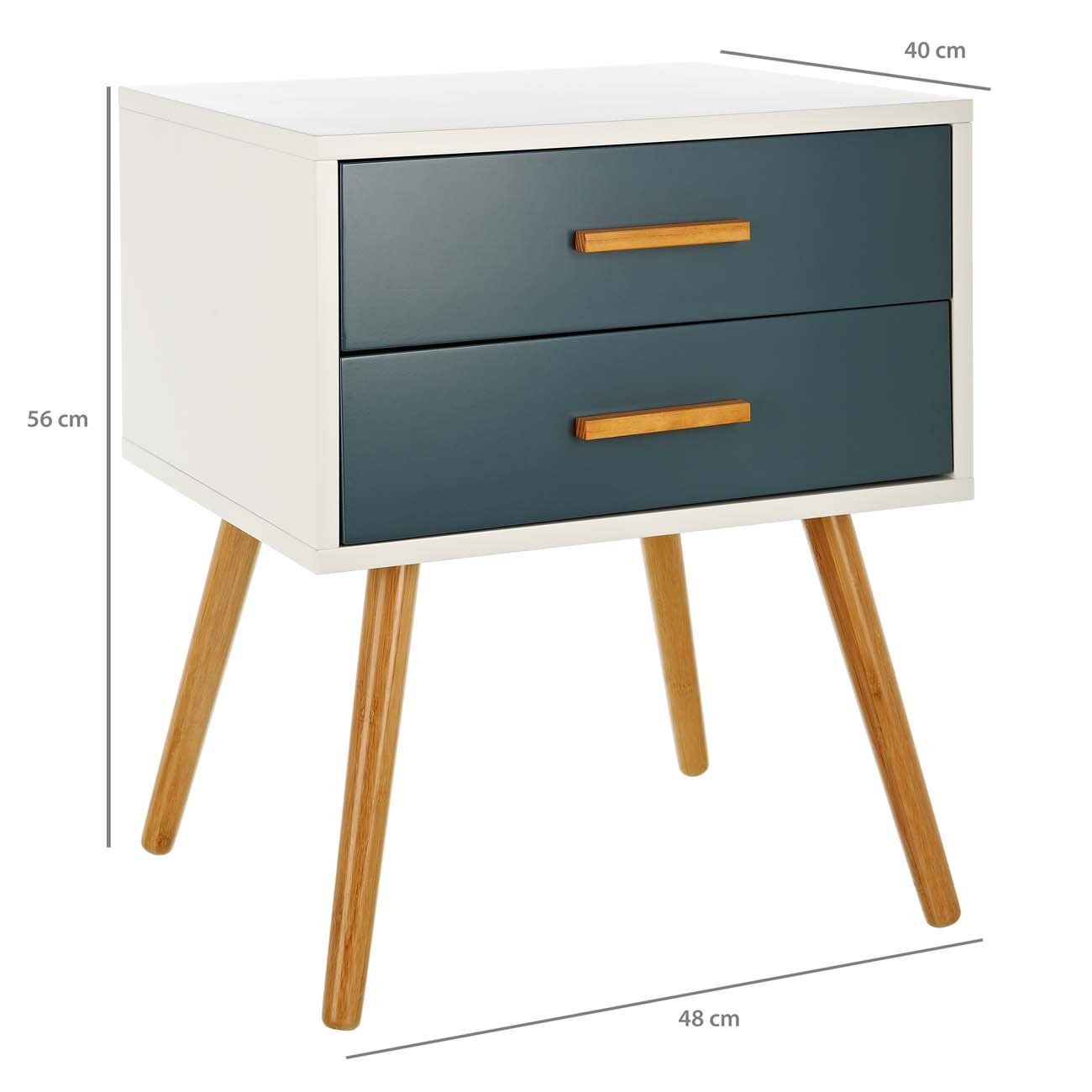 LOMOS® No.5 Armoire d\'appoint en bois blanc avec deux tiroirs dans ... LOMOS® No.5 Armoire d\'appoint en bois blanc avec deux tiroirs dans ...