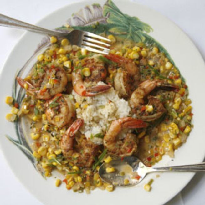 Maque Choux and Shrimp Recipe #cajundishes