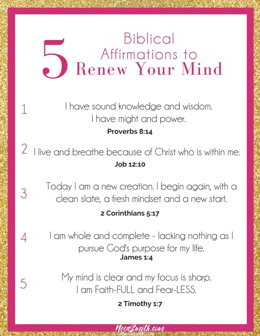 5 Biblical Affirmations to Renew Your Mind (With images