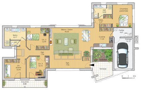 Une maison lumineuse et spacieuse Architecture, Construction and House - plan maison bioclimatique gratuit Une maison lumineuse et spacieuse Architecture, Construction and House - plan maison bioclimatique gratuit