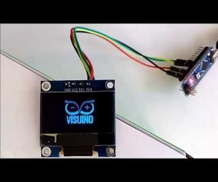 Arduino Nano Bitmap Animation In Ssd1306 I2c Oled Display With Visuino Arduino Arduino Projects Diy Arduino Display