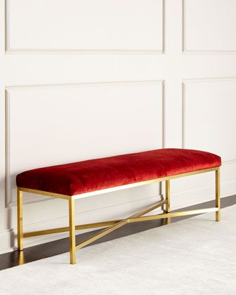 Massoud Crimson Bench End Of Bed Bench Bench Classic Wing Chair