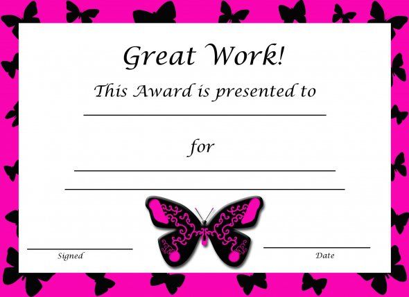 Free Printable Award Certificates For Kids Certificate, Free - Silly Certificates Awards Templates