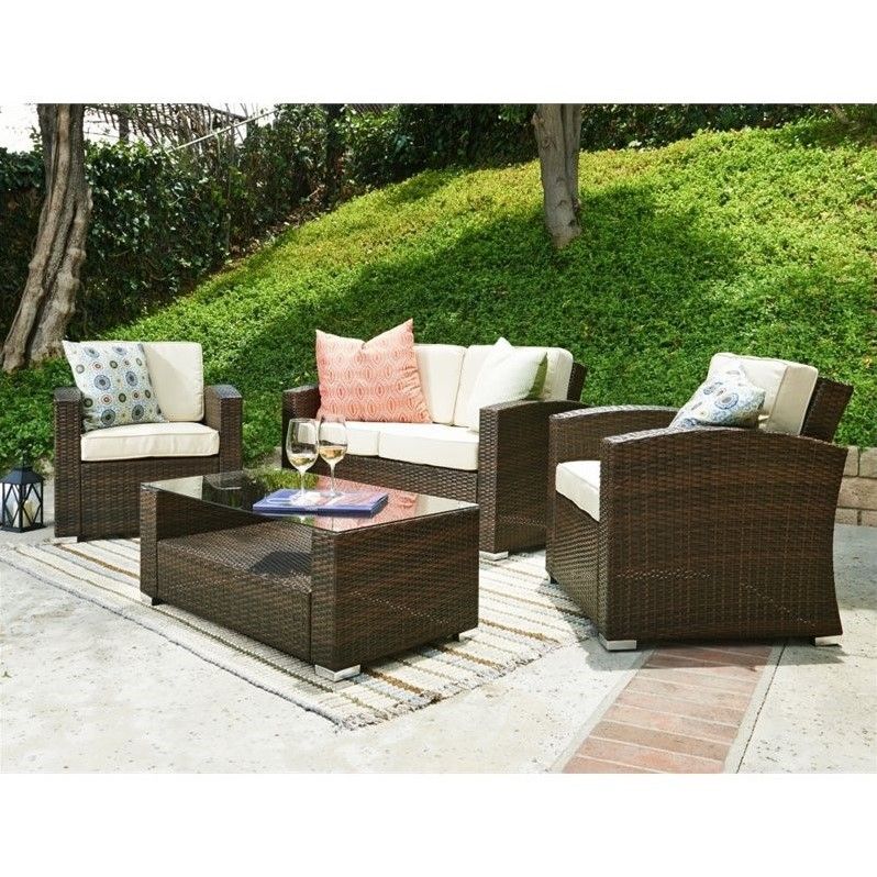 Lowest price online on all ThyHom Bahia 4 Piece Outdoor Wicker