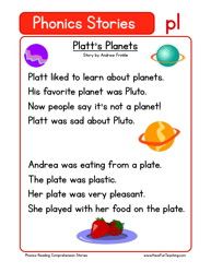 first grade reading comprehension worksheet phonics words stories