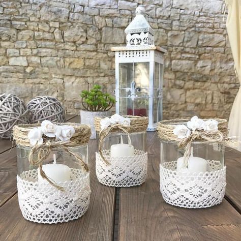 Deux jolies bougies fait mains à latelier. bocaux... - #à #bocaux #bougies #Deux #fait #jolies #latelier #mains #mariage #juledekorationideerdiy