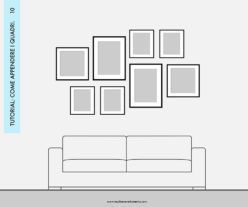 Decorare le pareti del soggiorno con foto e quadri: composizione ... Composizione quadri parete