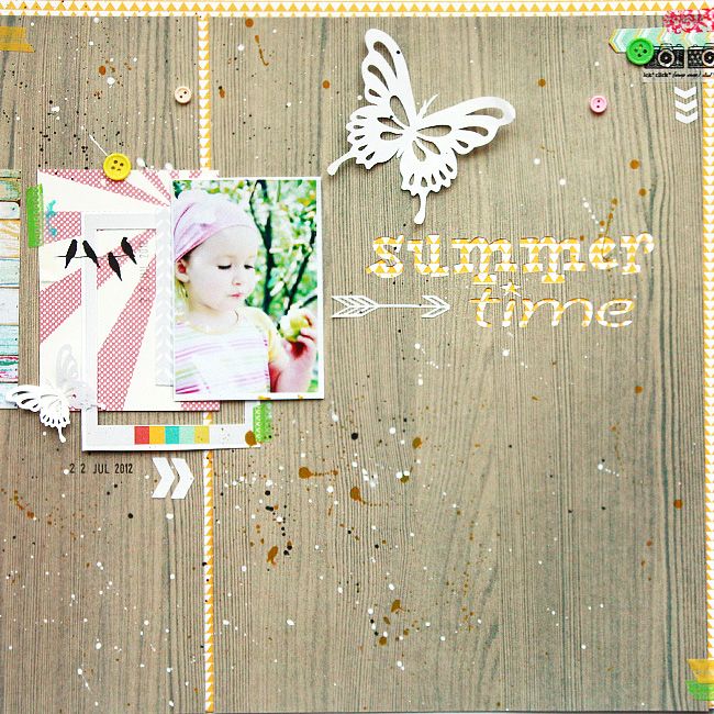 Summer_time_tanya_batrak Summer Scrapbook, Kids Scrapbook, Scrapbook Paper Crafts, Scrapbooking Projects, Scrapbooking Layouts, Scrapbook Cards, Paper Crafting, Websters Pages, Artist Business