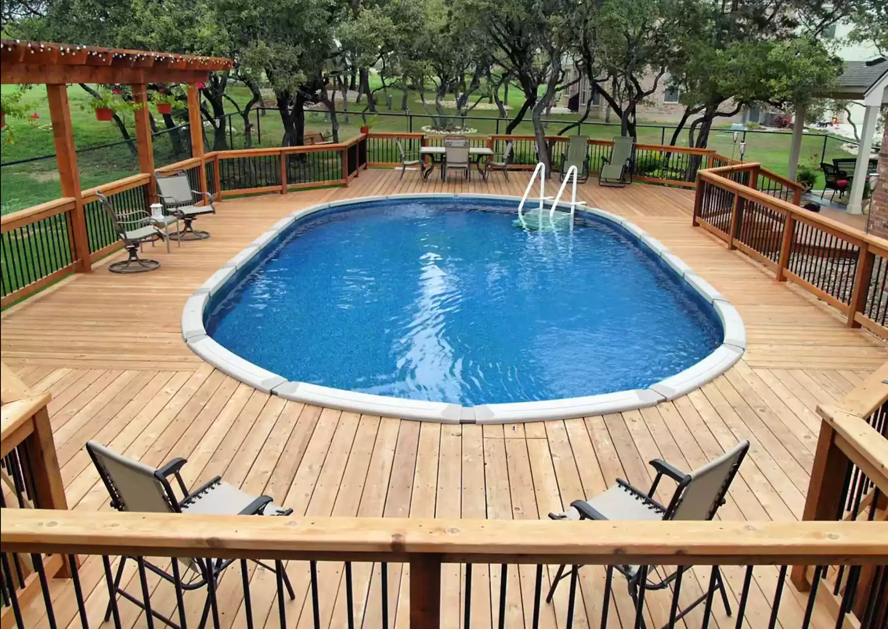 Extraordinary Above Ground Swimming Pool Decks Plans