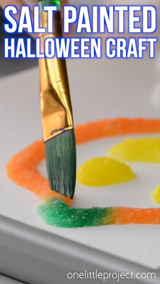 Salt Painted Halloween Craft #halloweenactivities