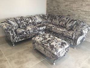 Crushed Velvet Corner Sofa L Shape Sofa U Shape Sofa Designer James And Rose U Shaped Sofa Velvet Corner Sofa Living Room Sofa