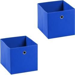 Stoffbox Ela faltbar 2er Pack blau Idimex - Stoffbox Ela faltbar 2er Pack blau ...