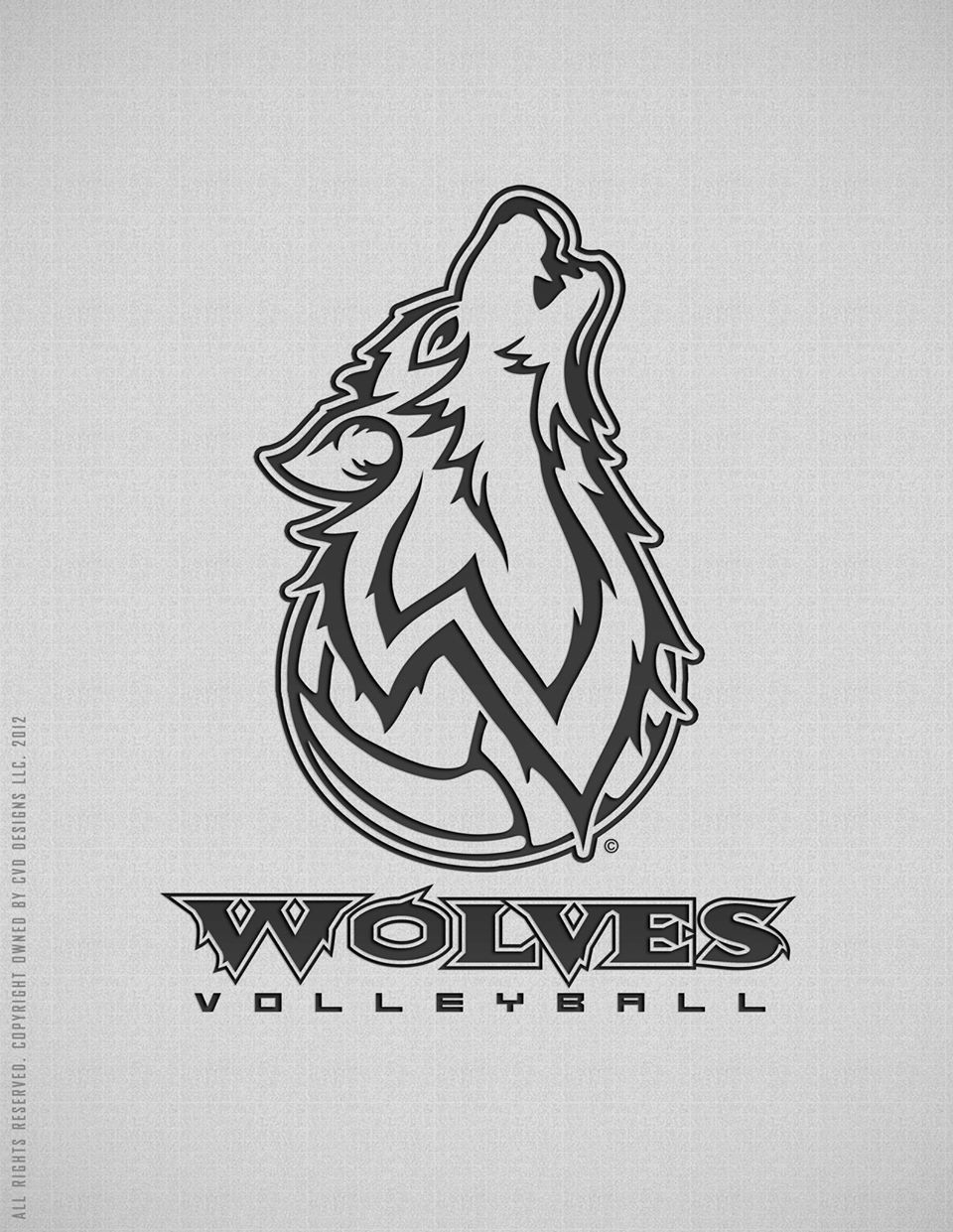 Wyoming Wolves volleyball logo design Volleyball Team Shirts ...