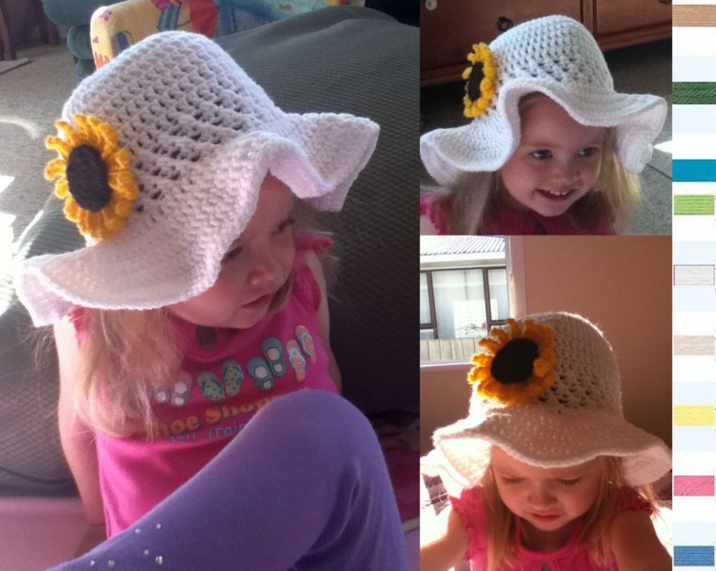 Download Free Ruffled Brim Sunhat Pattern… | Crochet sun hat, Crochet hats, Crochet baby hats