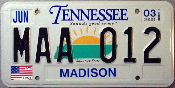 Tennessee The Volunteer State License Plate Car License Plates Number Plate
