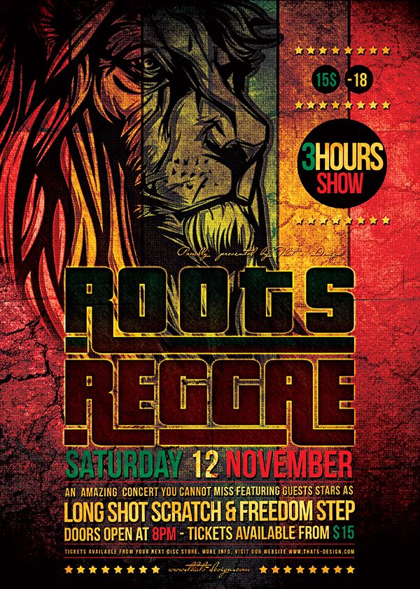 roots reggae flyer template rasta psd flyers design reggae reggea flyers