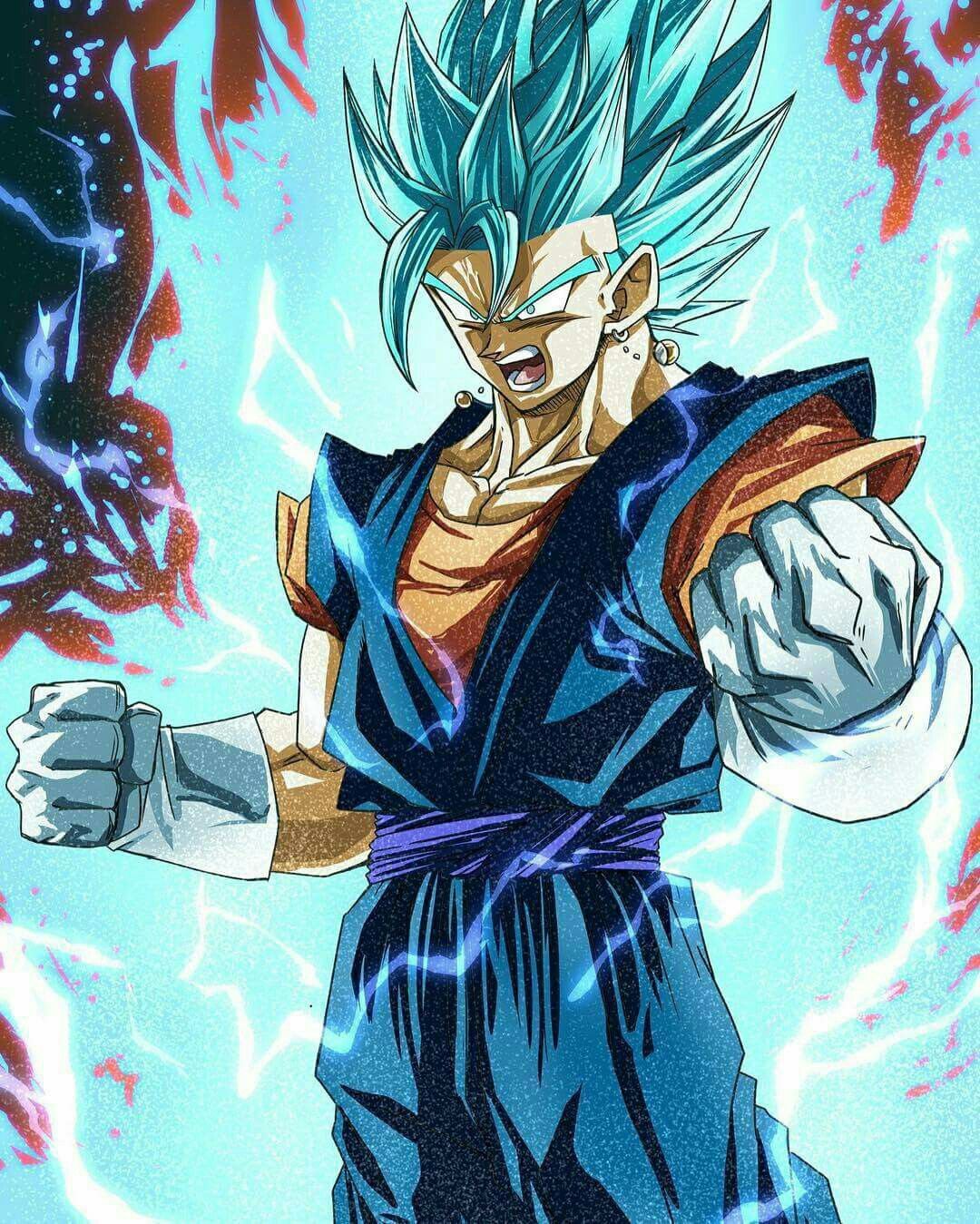 DRAGON BALL Z POSTER MANGA SUPER GOKU BLUE ART WALL LARGE IMAGE GIANT