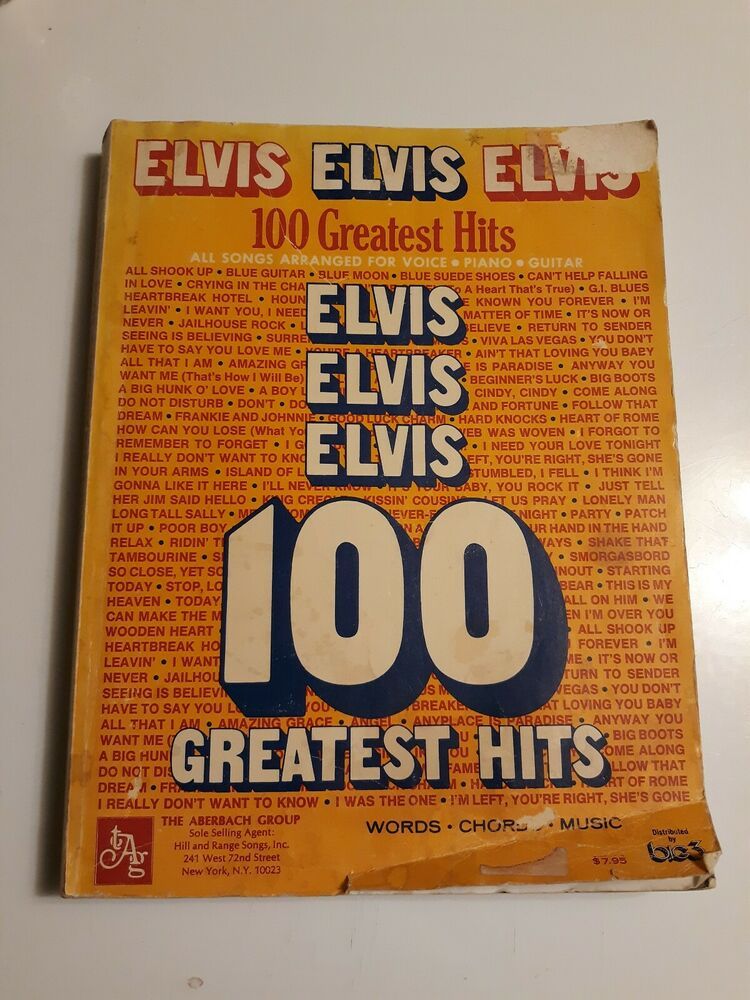 Elvis Elvis Elvis 100 Greatest Hits 1981 Paperback Love You Baby Elvis Elvis Elvis 100 Greatest Hits 1981 Paperback Love You Baby