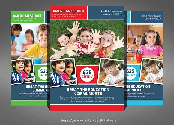 kids school education flyer template by party flyers on
