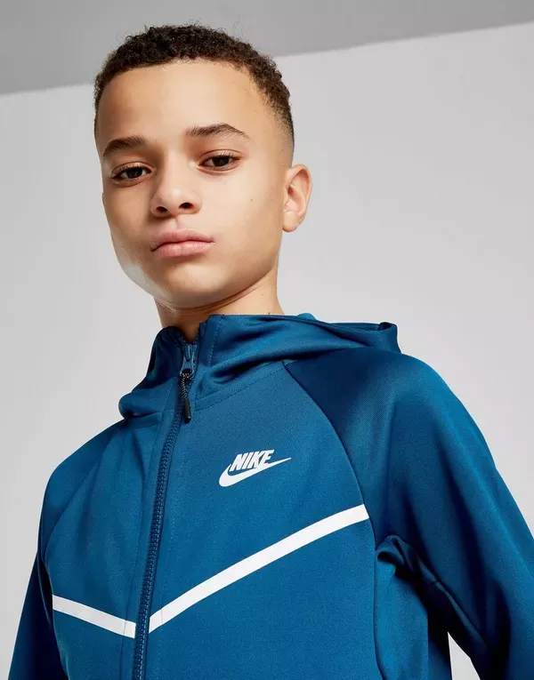 nike tech poly full zip hoodie junior