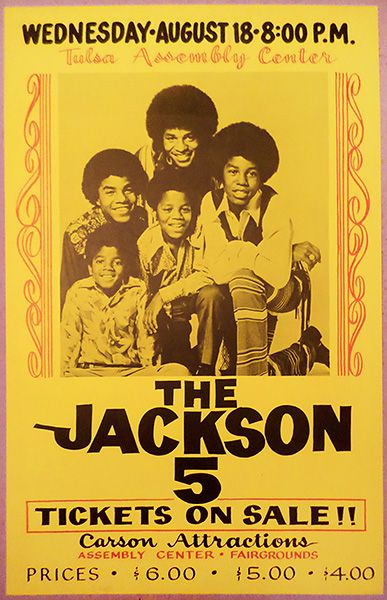 1971 Jackson 5 Tulsa Concert Poster Jackson 5, Show Michael Jackson, Michael Jackson Poster, Music Concert Posters, Vintage Concert Posters, Vintage Band Posters, Art Collage Wall, Poster Wall Art, Poster Prints