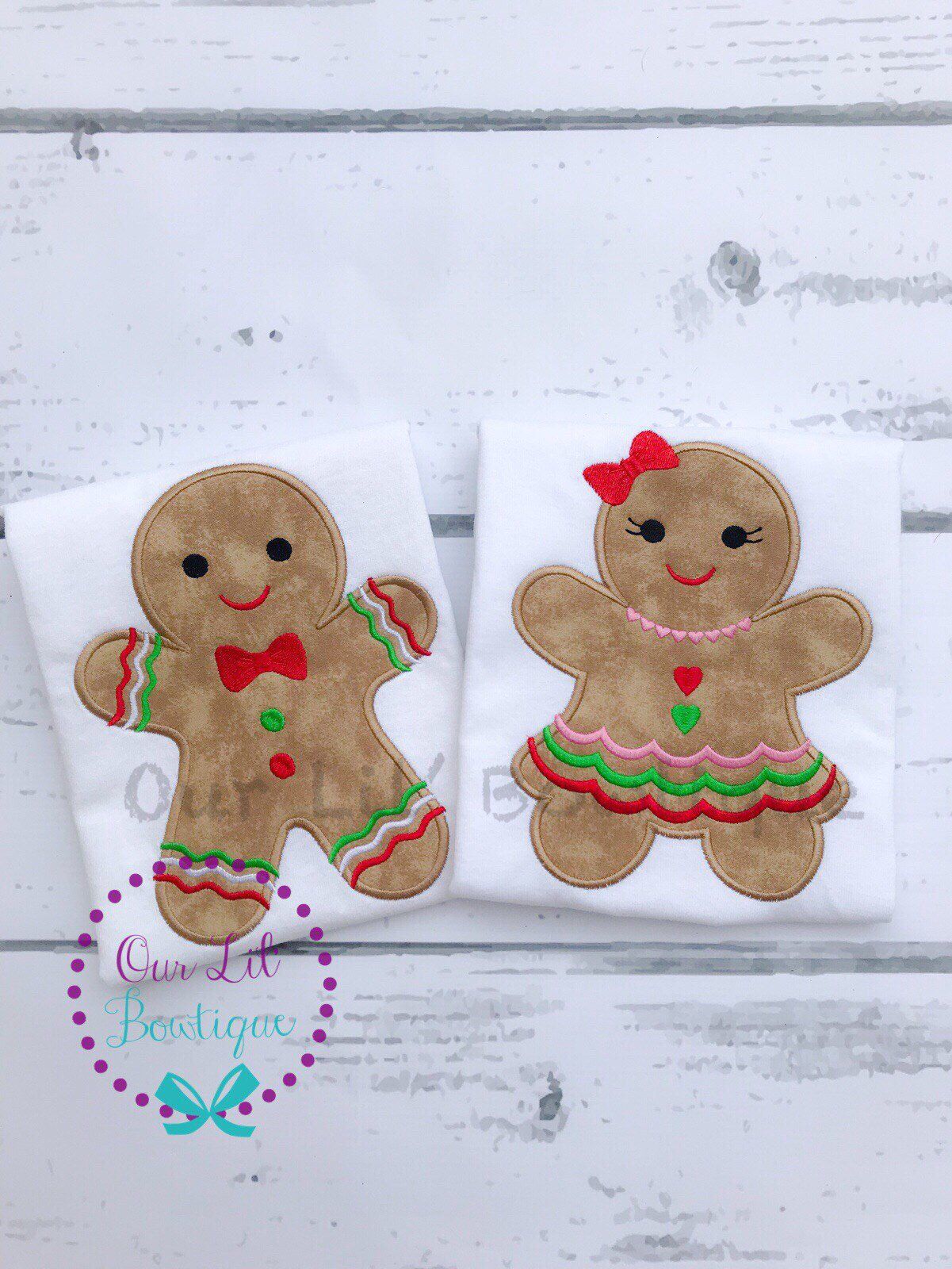 Gingerbread Christmas Shirt - Girls Christmas Shirt - Gingerbread Shirt - Girl Gingerbread