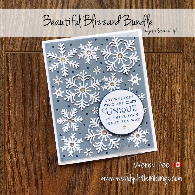 Beautiful Blizzard Bundle and Vellum Cardstock • Wendy's