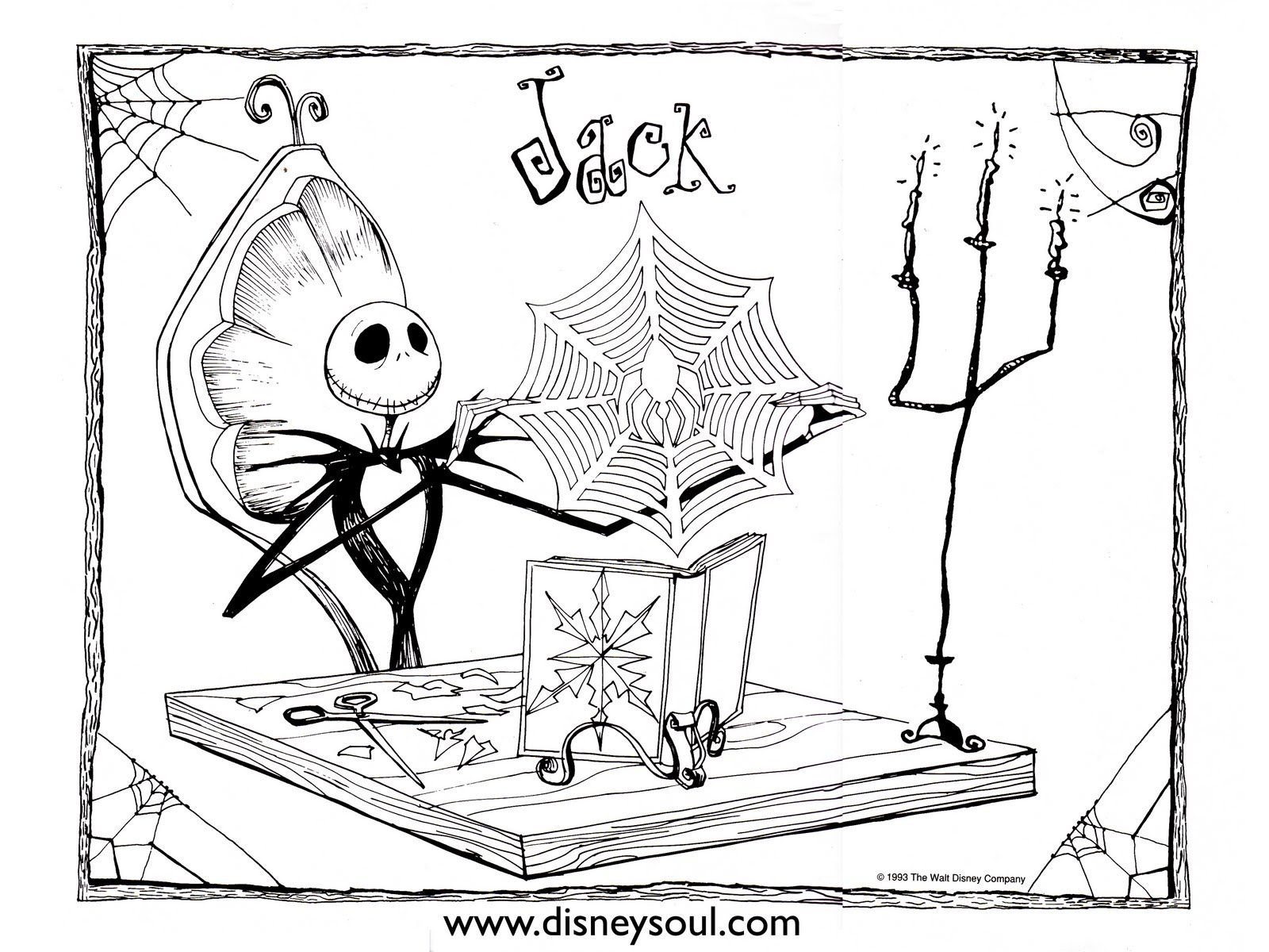 Dibujos Para Colorear Pesadilla Antes De Navidad Disney Coloring