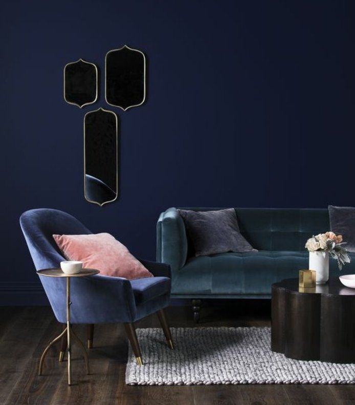 ▷1001+ idées pour une déco maison couleur indigo Salons - peindre un mur en bois ▷1001+ idées pour une déco maison couleur indigo Salons - peindre un mur en bois