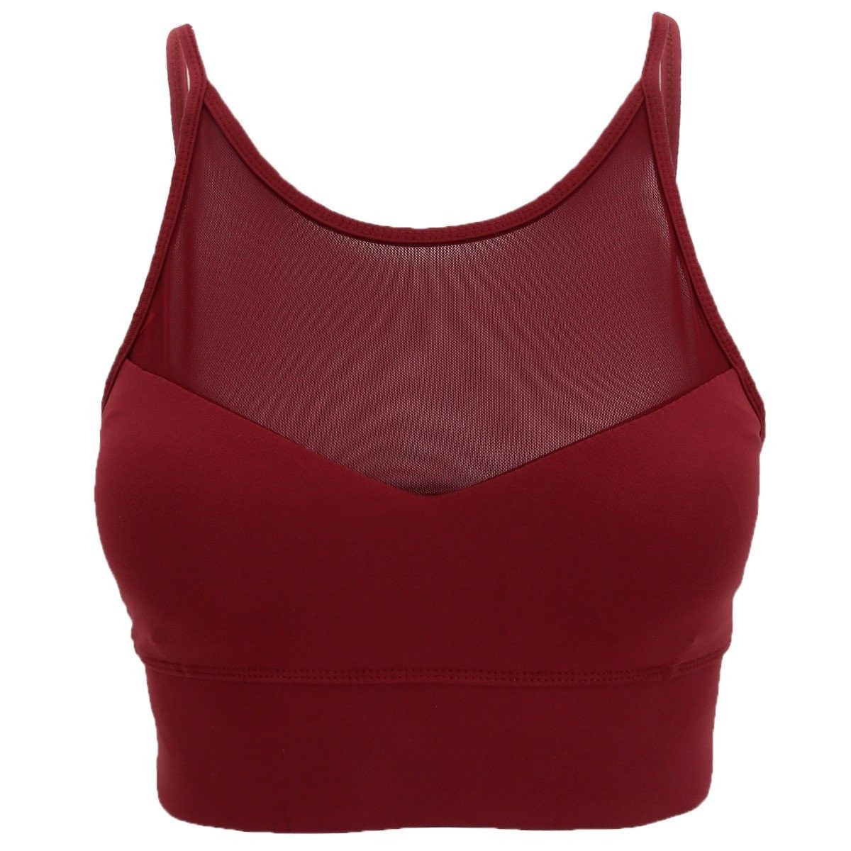 Women's Sport Bra-High Impact Padded Fitness Gym Workout Yoga Bras - 4-red(high Neck) - C318G4TK7NK...