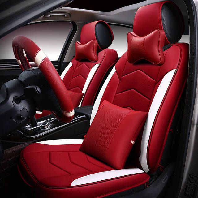 High Quality Leather Material Solid Color Car Seat Cover Car Seats Leather Car Seat Covers Custom Car Seat Covers