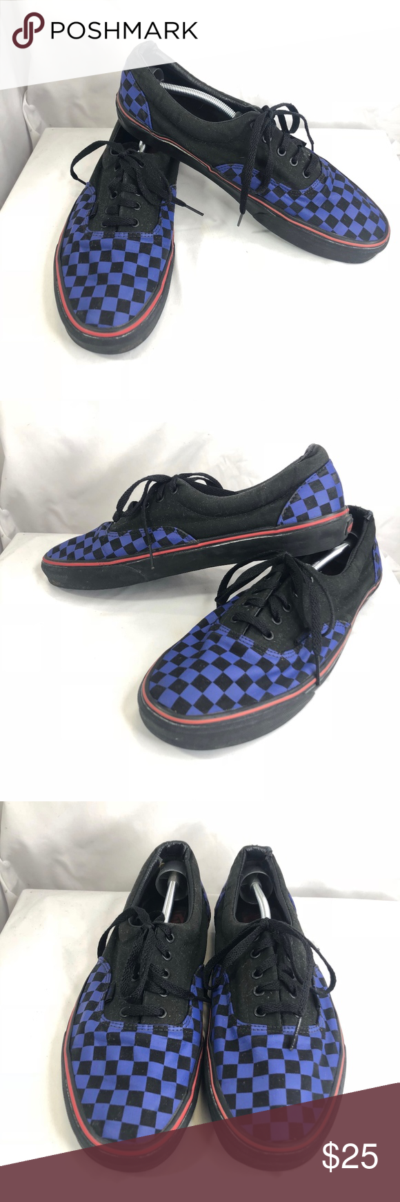 vans blue and black checkered