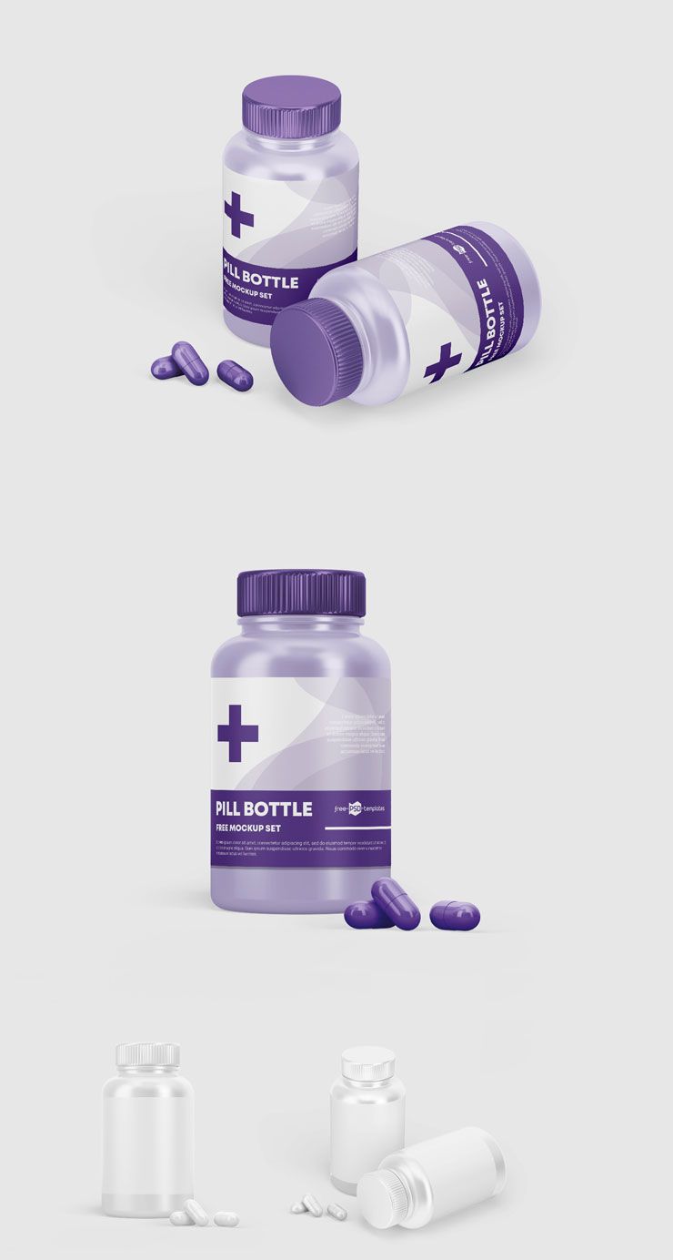 Download Free Pill Bottle Mockups in 2020 (With images) | Pill ...