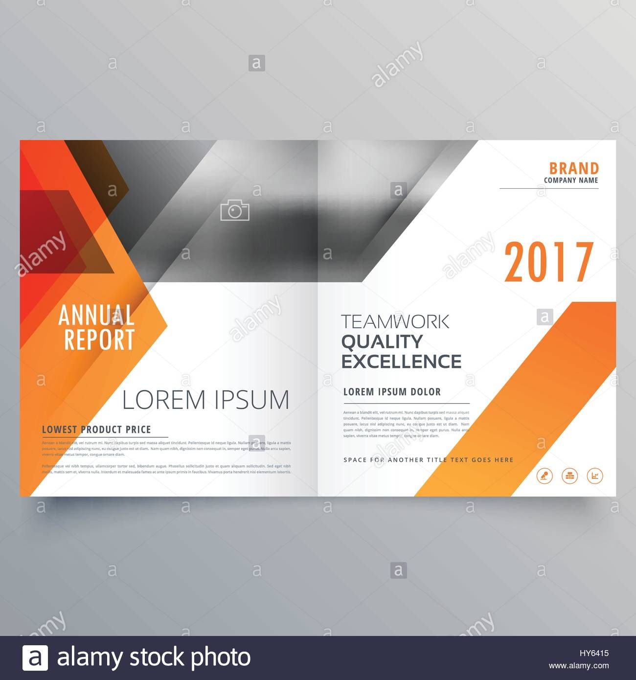 brand magazine cover page design or bifold brochure template vector
